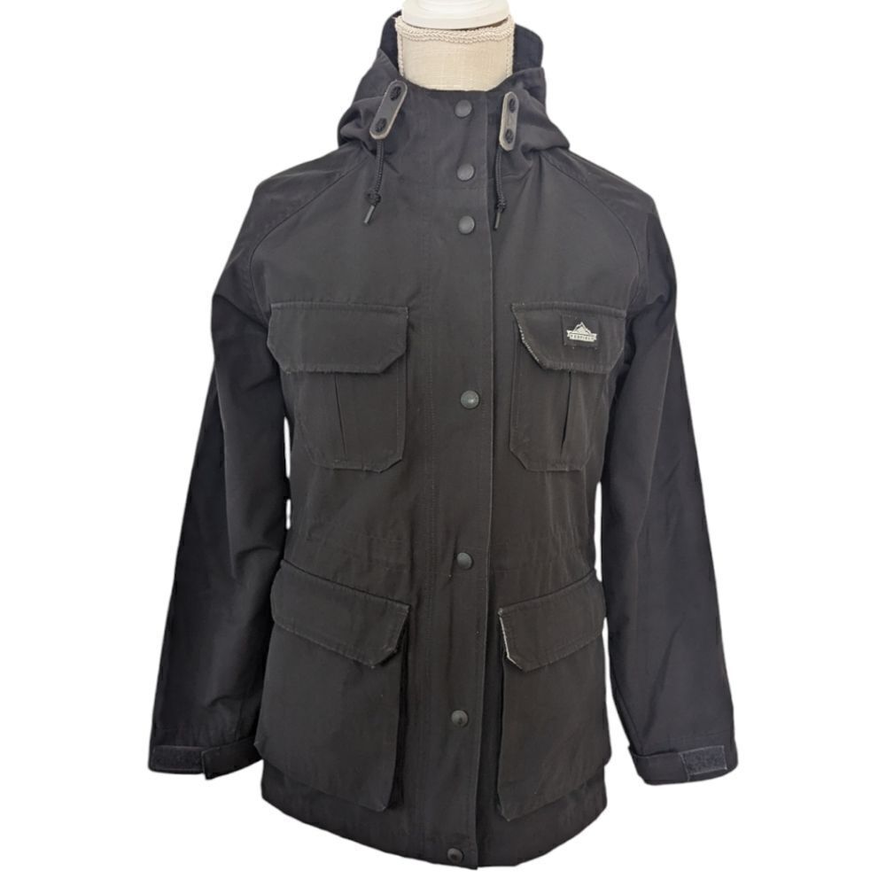 Penfield Kasson 80/20 Women's XS Down Jacket Hooded in Black Fleece Lined